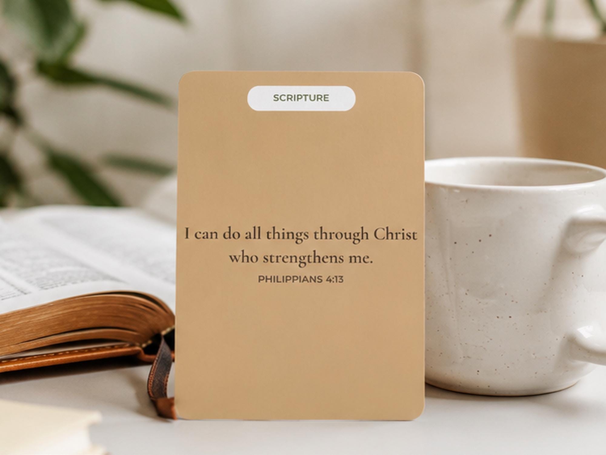Neutral Scripture Cards | Minimalist Bible Verse Encouragement Prints