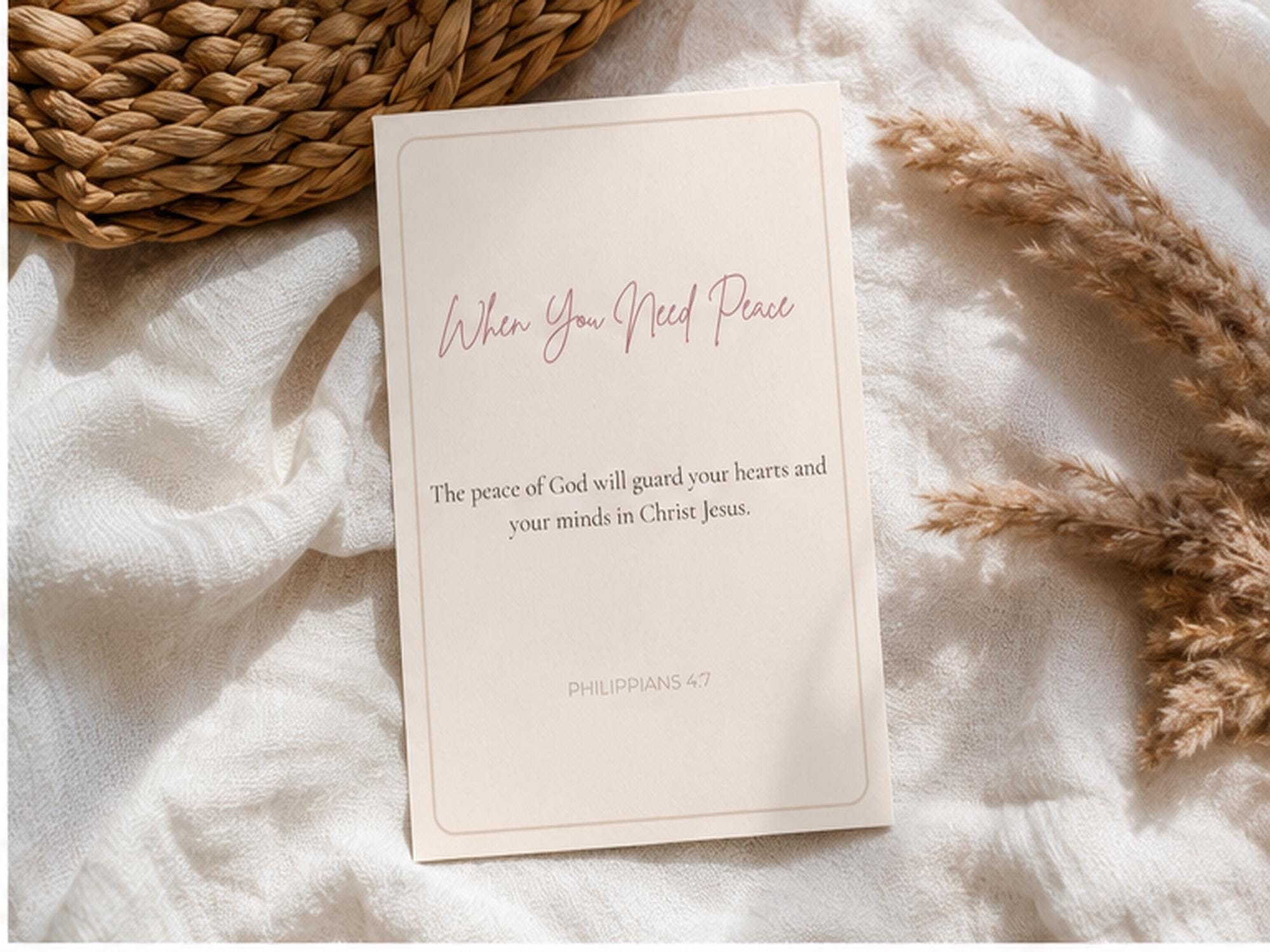 Christian Scripture Cards Set | Encouragement Bible Verse, Comfort Prayer Cards