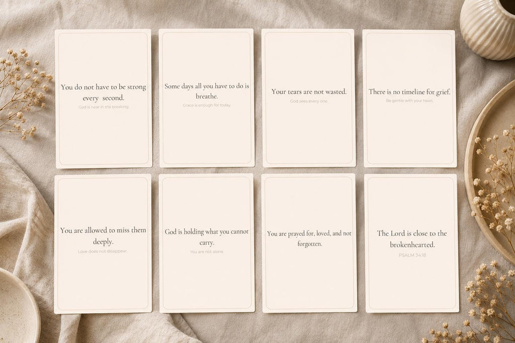 Christian Grief Support Cards | Scripture Encouragement for Loss, Healing (Set of 8)