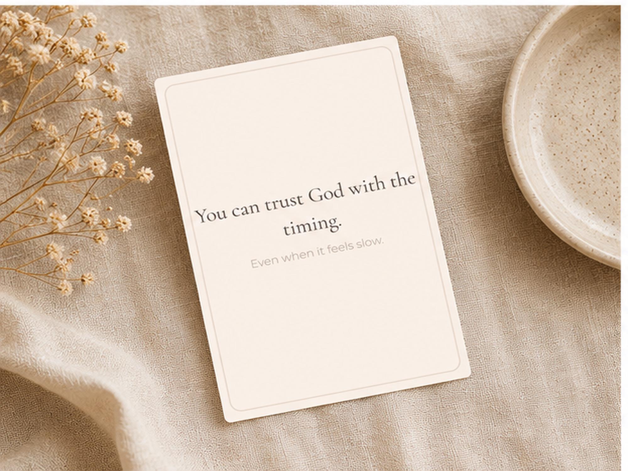 Christian Encouragement Cards | Waiting Season Scripture, Affirmation Bible Verse Set