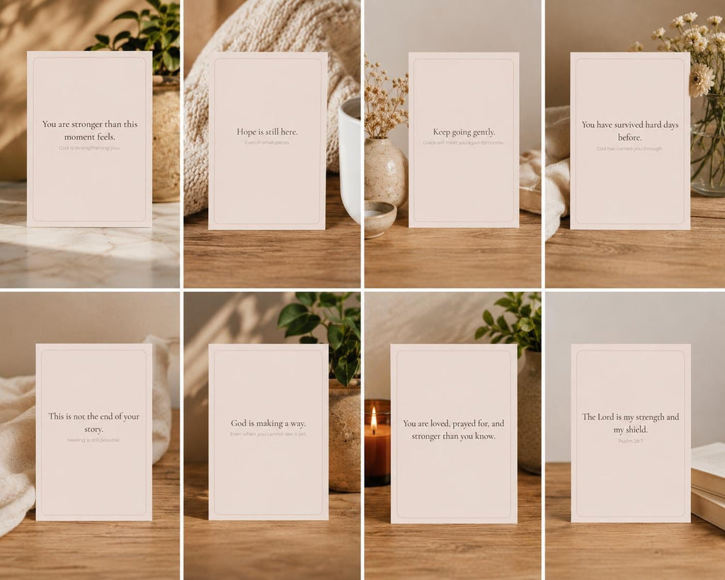 Christian Encouragement Cards | Scripture Affirmation Set, 4x6 Physical Cards