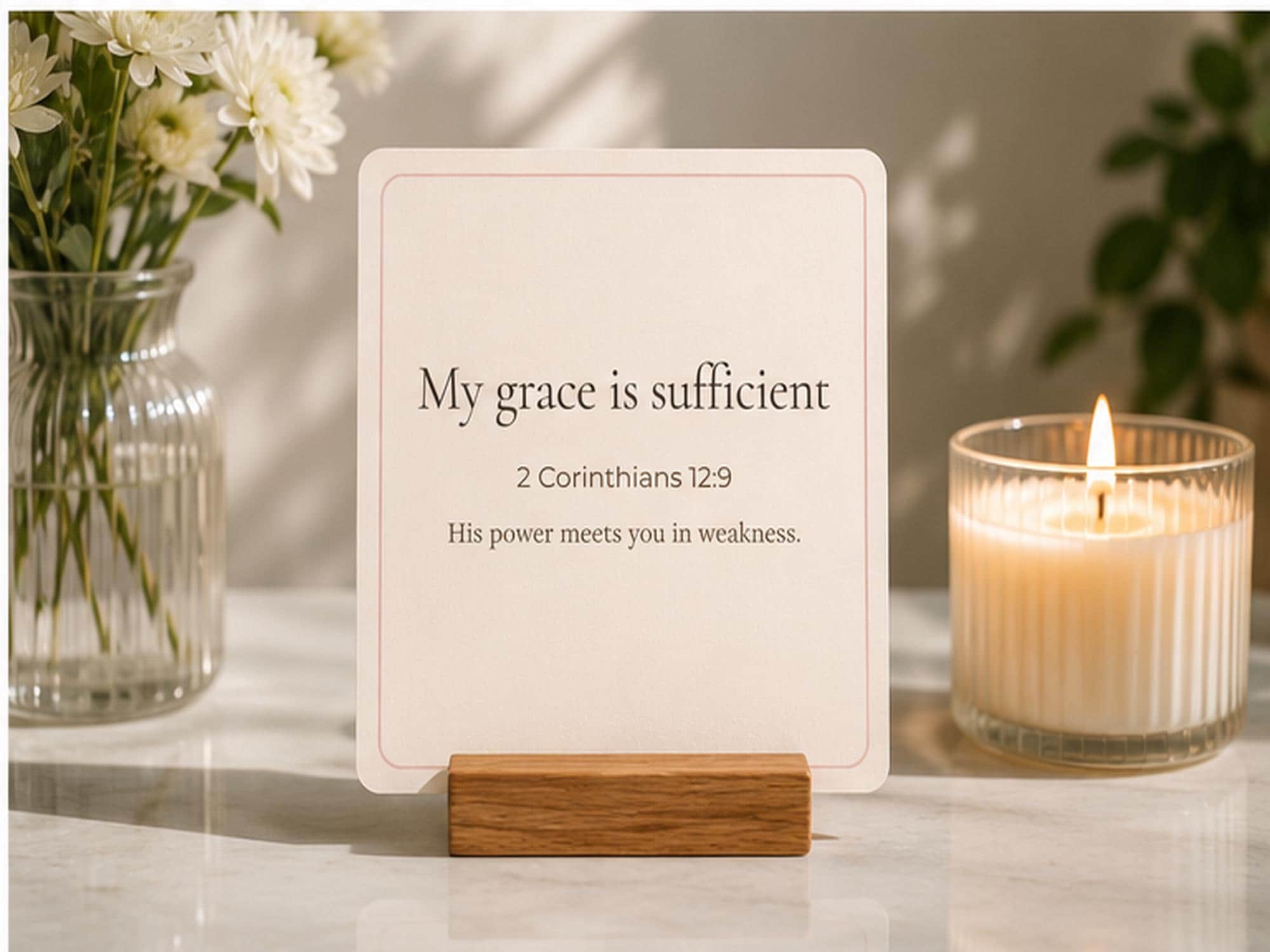 Strength Scripture Cards | Christian Encouragement Bible Verse Affirmation Cards