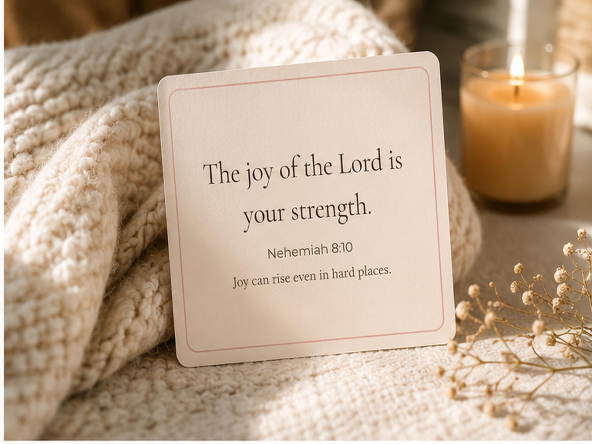 Strength Scripture Cards | Christian Encouragement Bible Verse Affirmation Cards