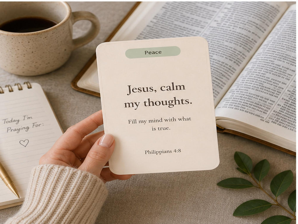 Christian Prayer Prompt Cards | Scripture Devotional Starters, Quiet Time Aid