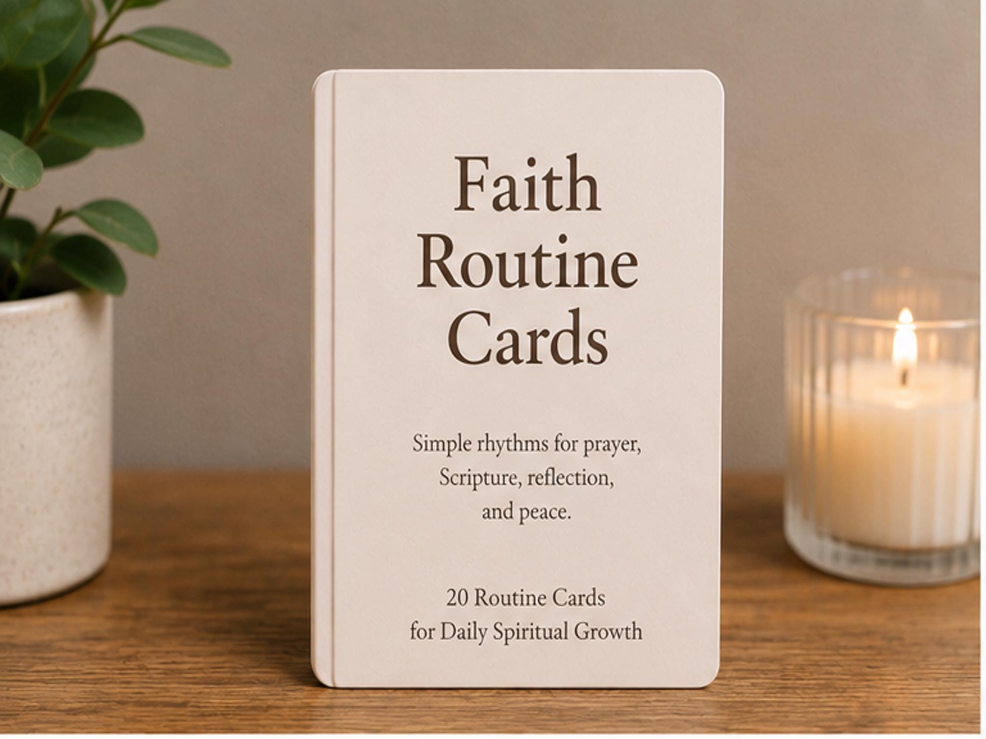 Faith Routine Cards | Christian Prayer Scripture Reflection Checklist