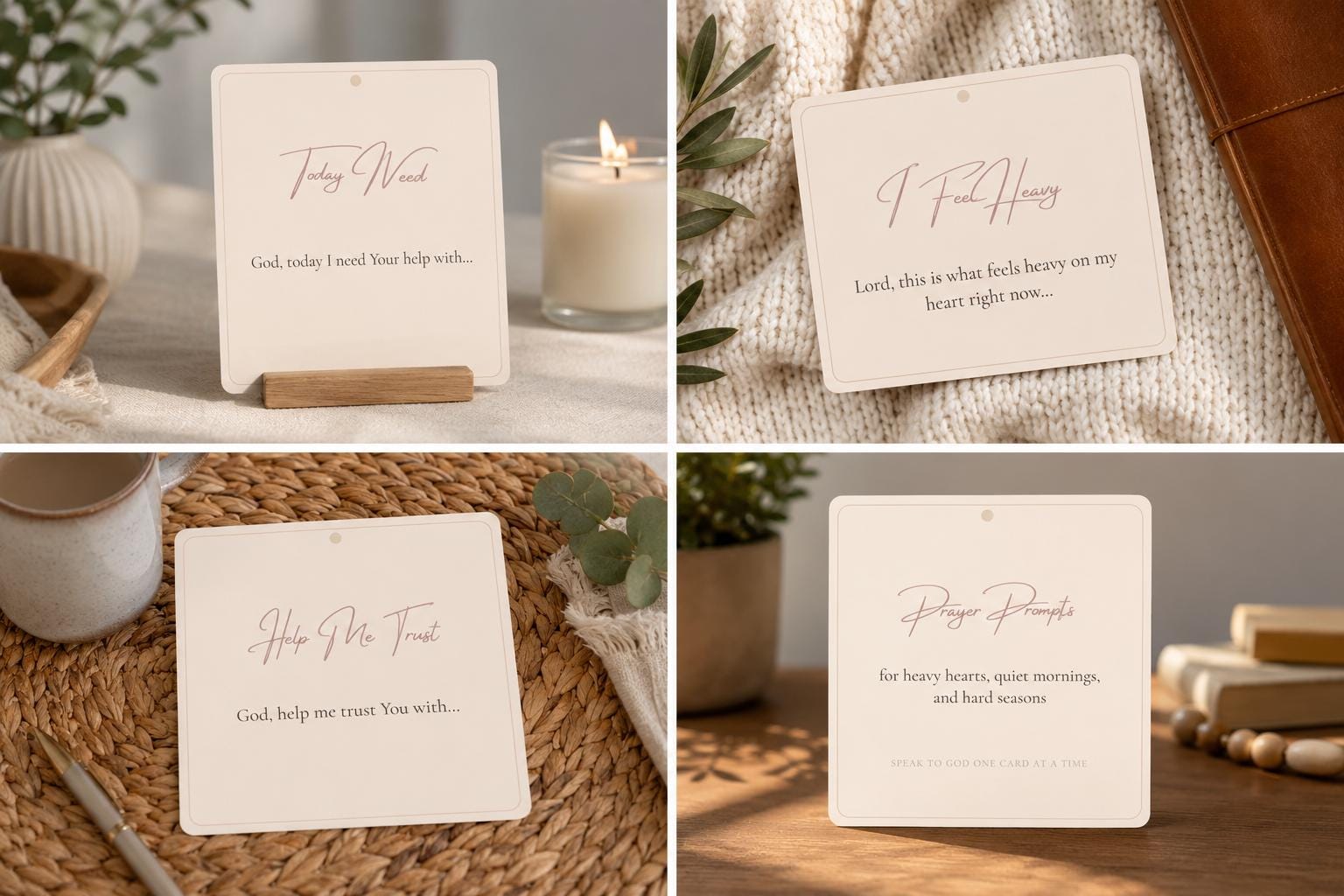31 Prayer Prompt Cards | Christian Encouragement for Hard Seasons