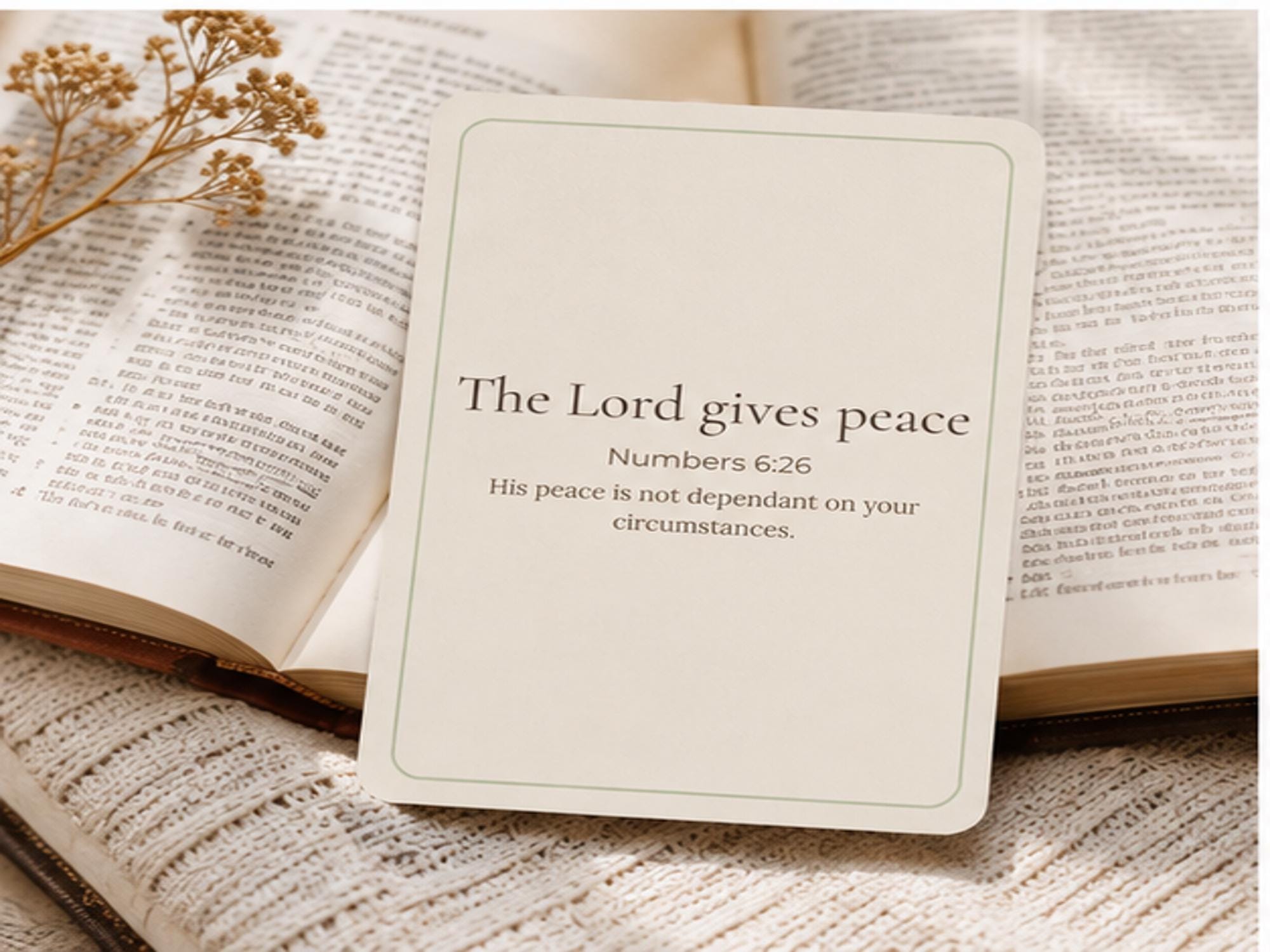 Christian Scripture Cards for Anxiety, Peace, Affirmation | Bible Verse Encouragement Set