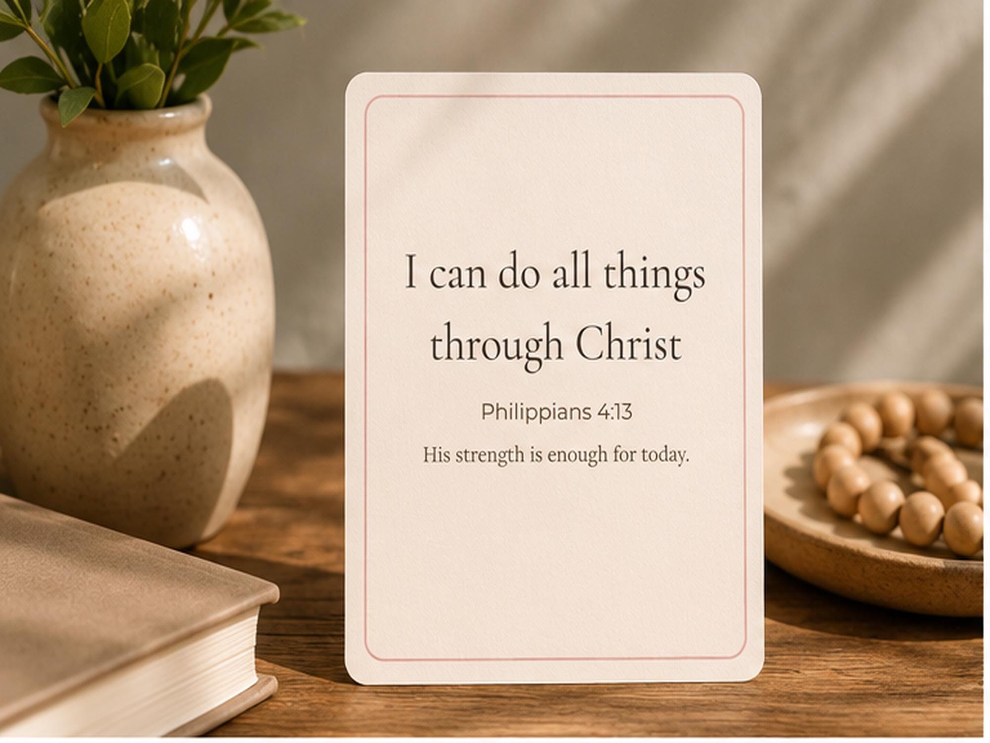 Strength Scripture Cards | Christian Encouragement Bible Verse Affirmation Cards