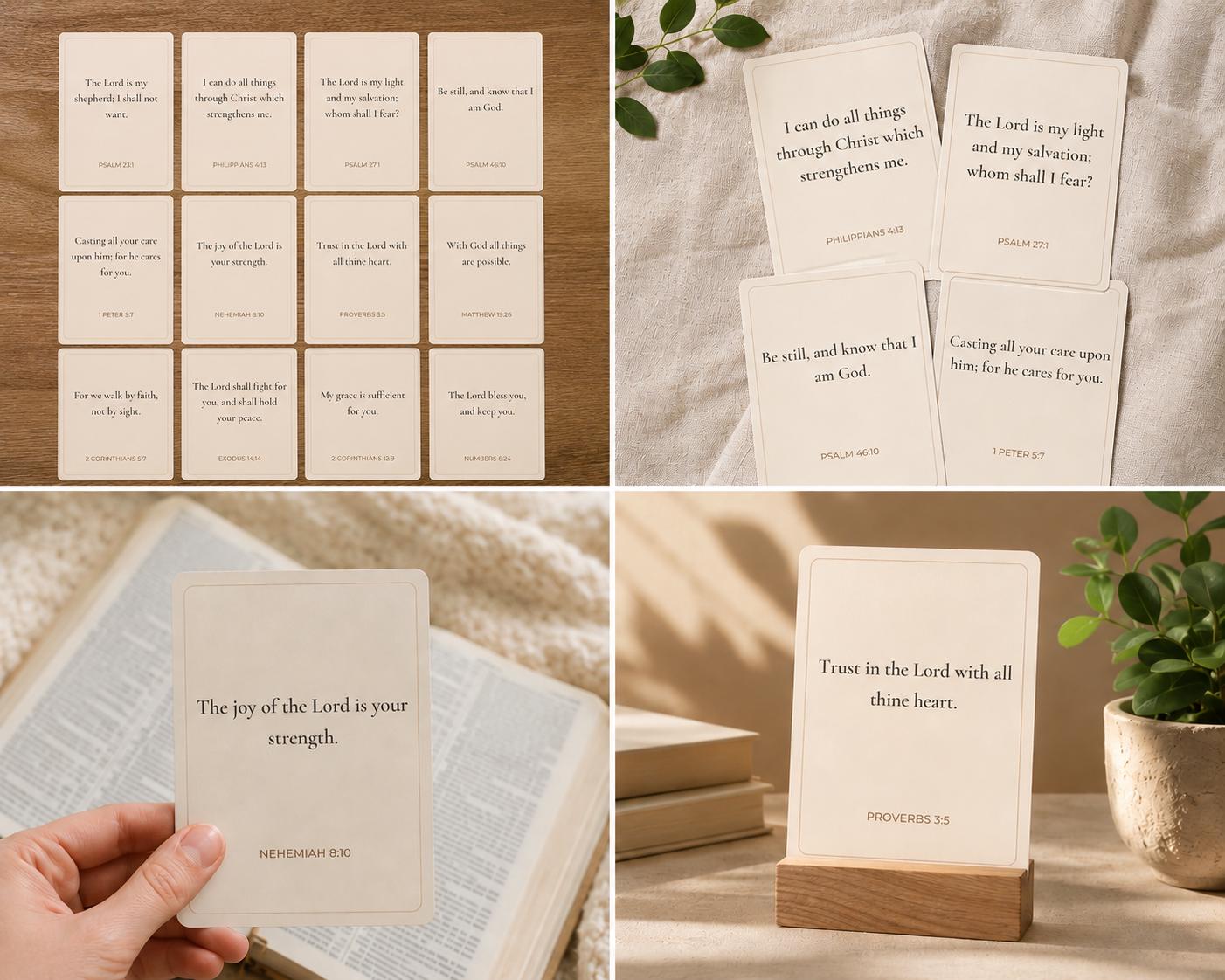 Pocket Scripture Cards, Bible Verse Encouragement Set, Christian Faith Gift