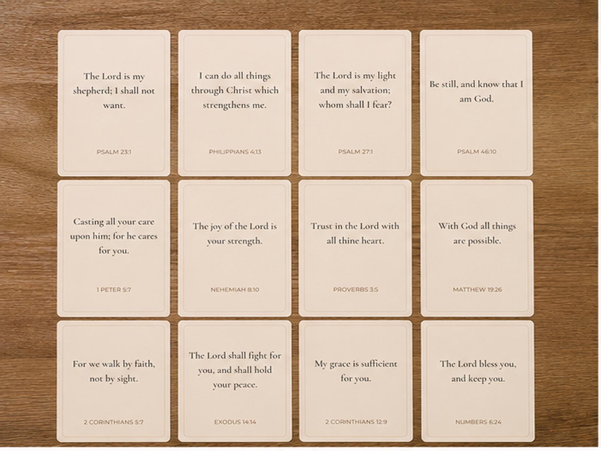 Pocket Scripture Cards, Bible Verse Encouragement Set, Christian Faith Gift
