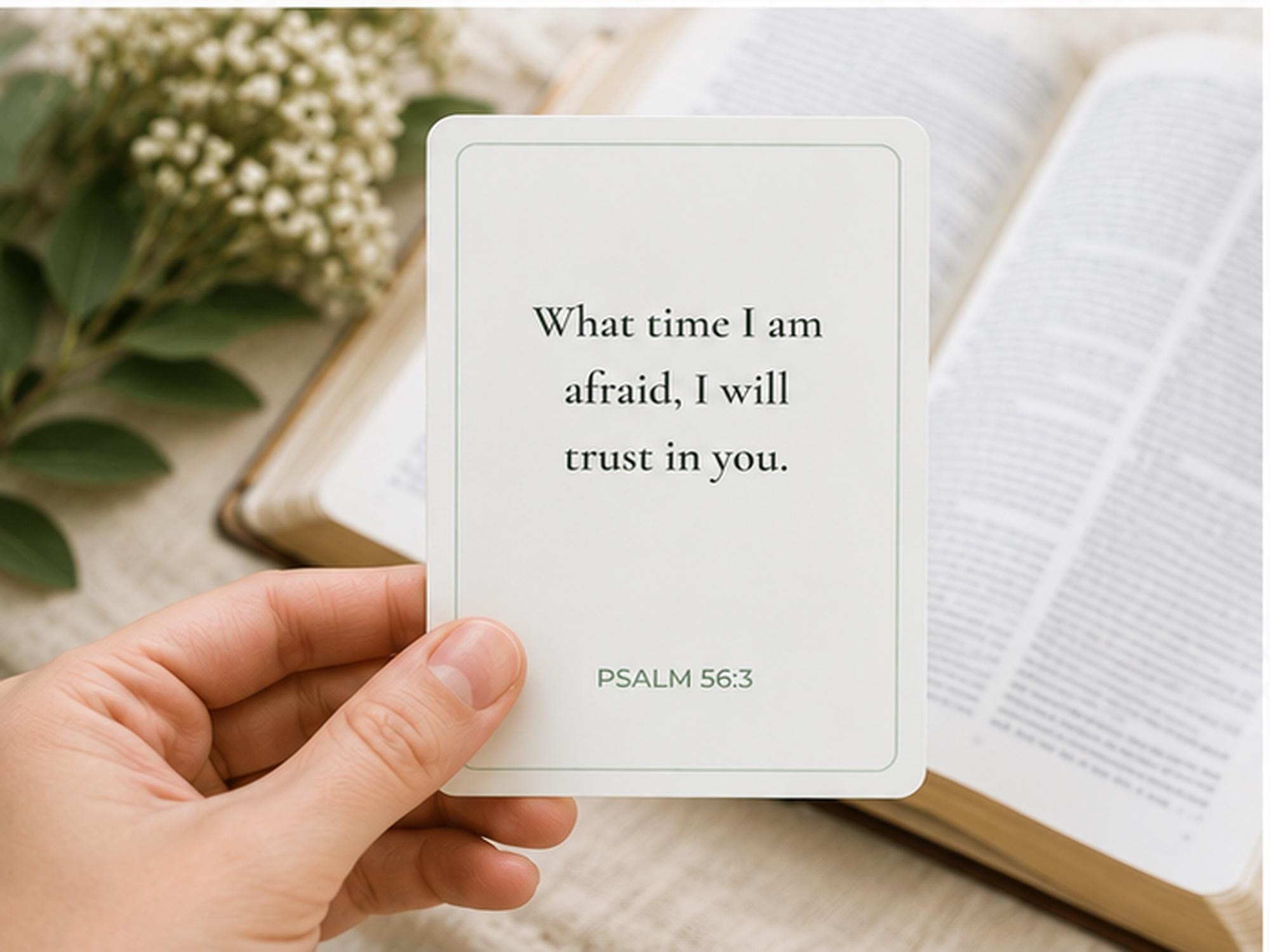 Anxiety Scripture Cards | Bible Verses for Worry, Faith Encouragement (12 Cards)