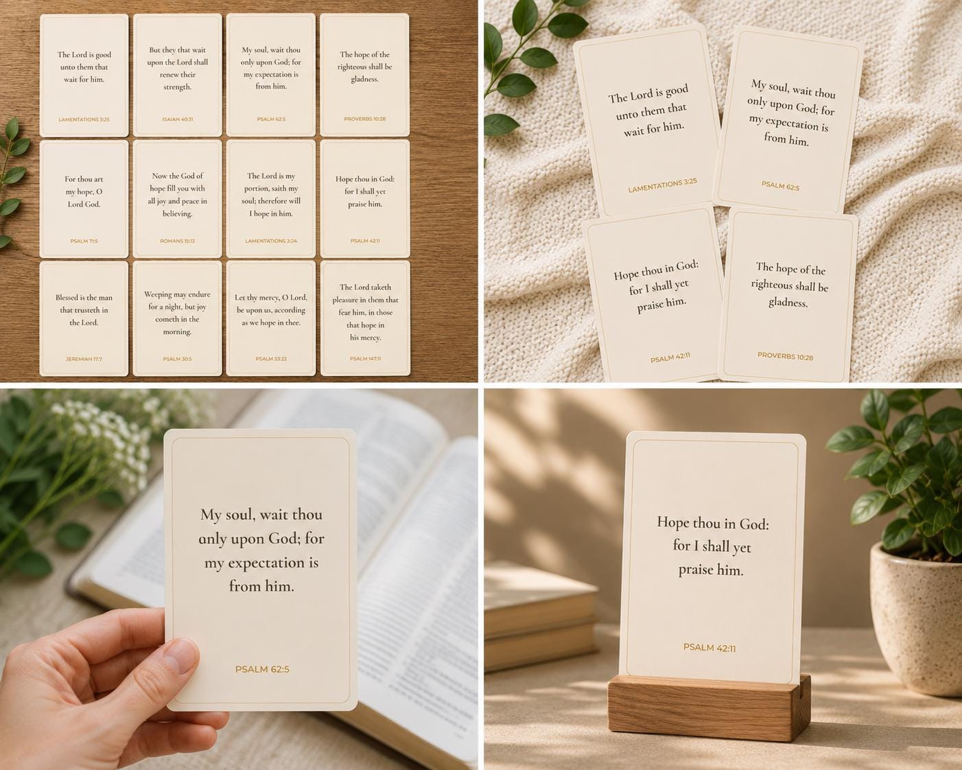 Hope Scripture Cards | Bible Verse Encouragement | Pocket Faith Cards