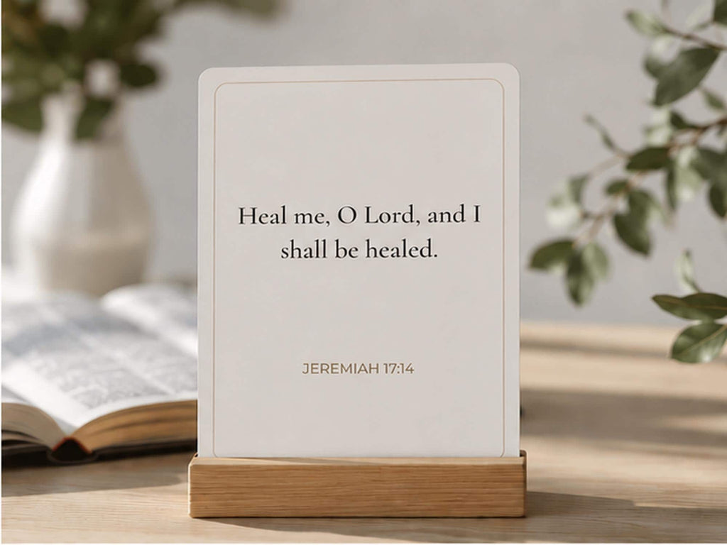 Healing Scripture Cards, Bible Verse Encouragement Set, Faith-Based Comfort (12 Cards)