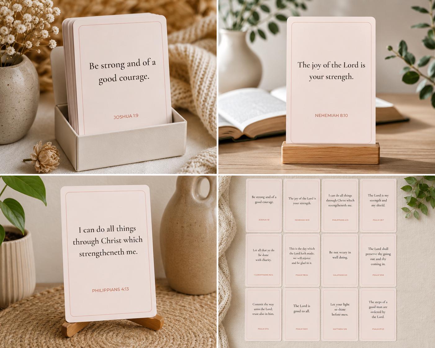 Encouragement Scripture Cards, Christian Women Gift, Bible Verse Set, Faith Cards