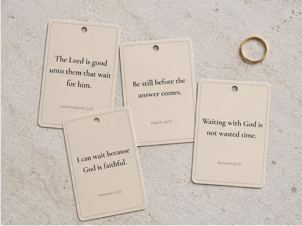 Waiting on God Scripture Cards | Christian Encouragement Ring, Faith Gift