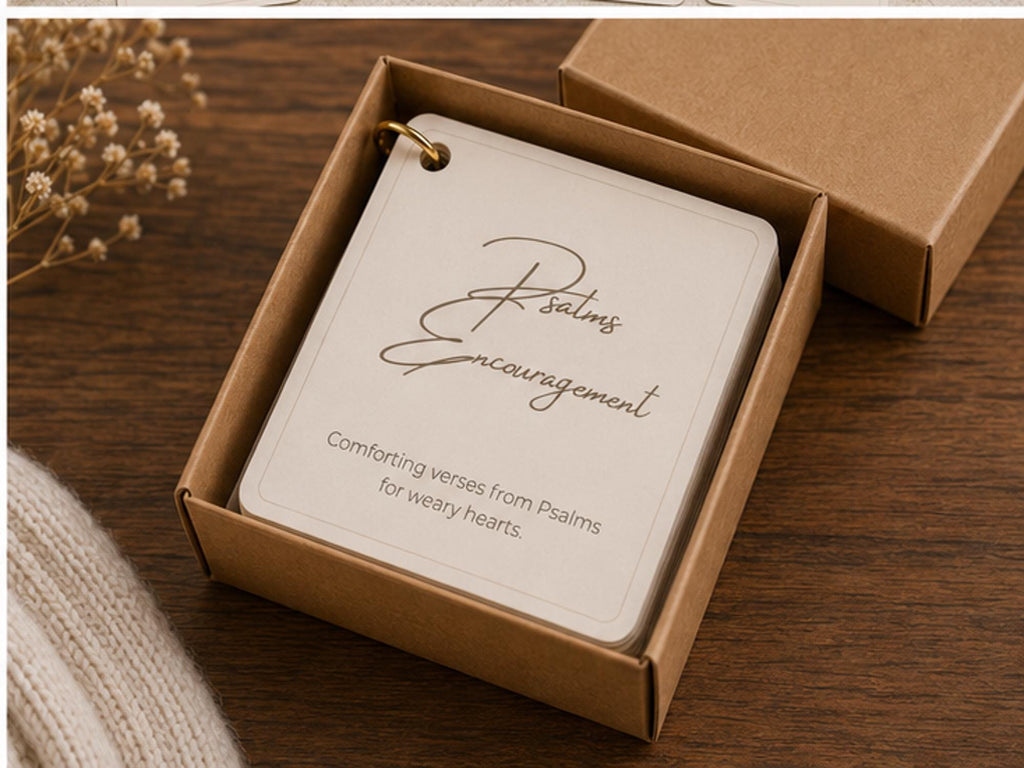 Psalms Encouragement Scripture Cards | Bible Verse Ring, Christian Gift