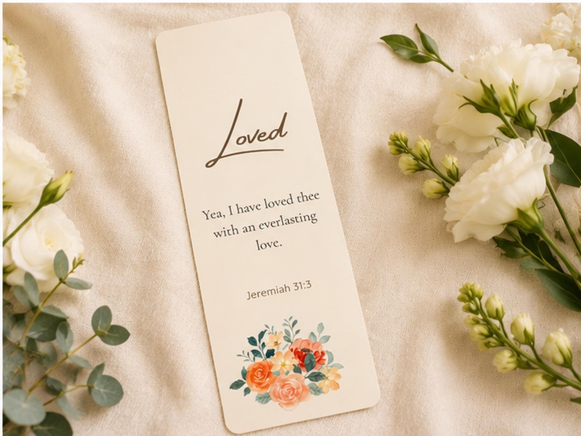 Floral Scripture Bookmark Set | Bible Verse, Faith