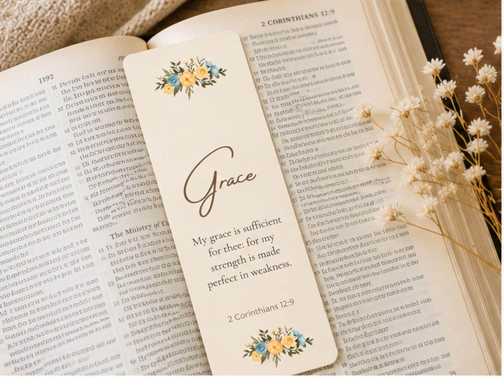 Floral Scripture Bookmark Set | Bible Verse, Faith