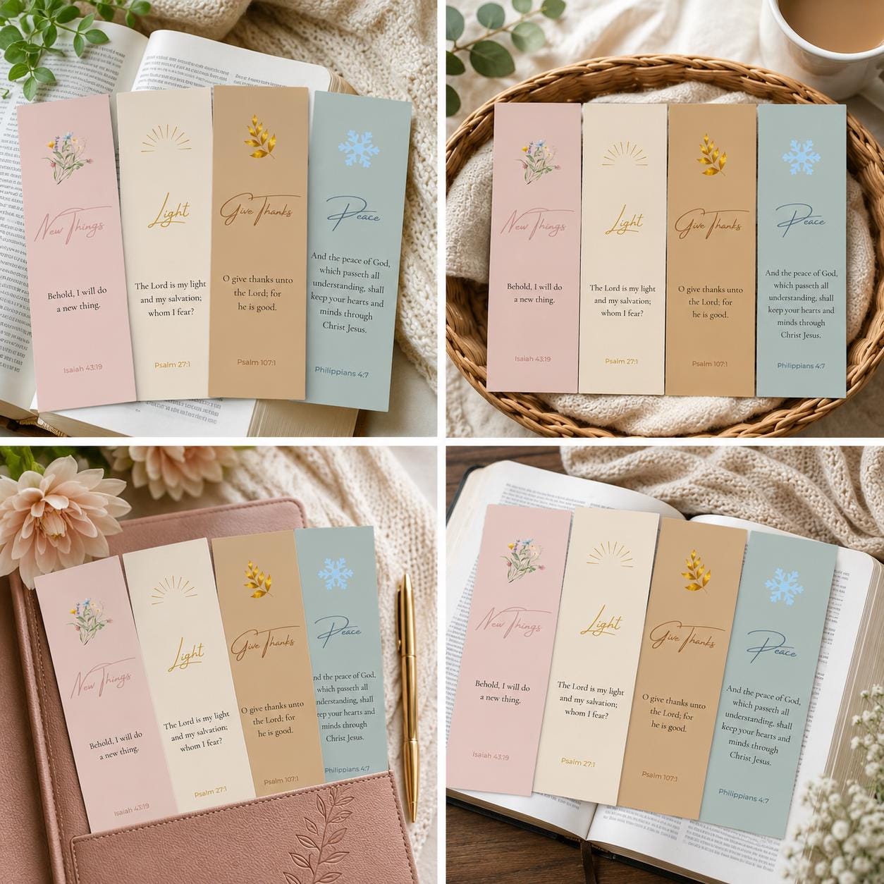 Seasonal Scripture Bookmarks | Christian  Bible Study Aids