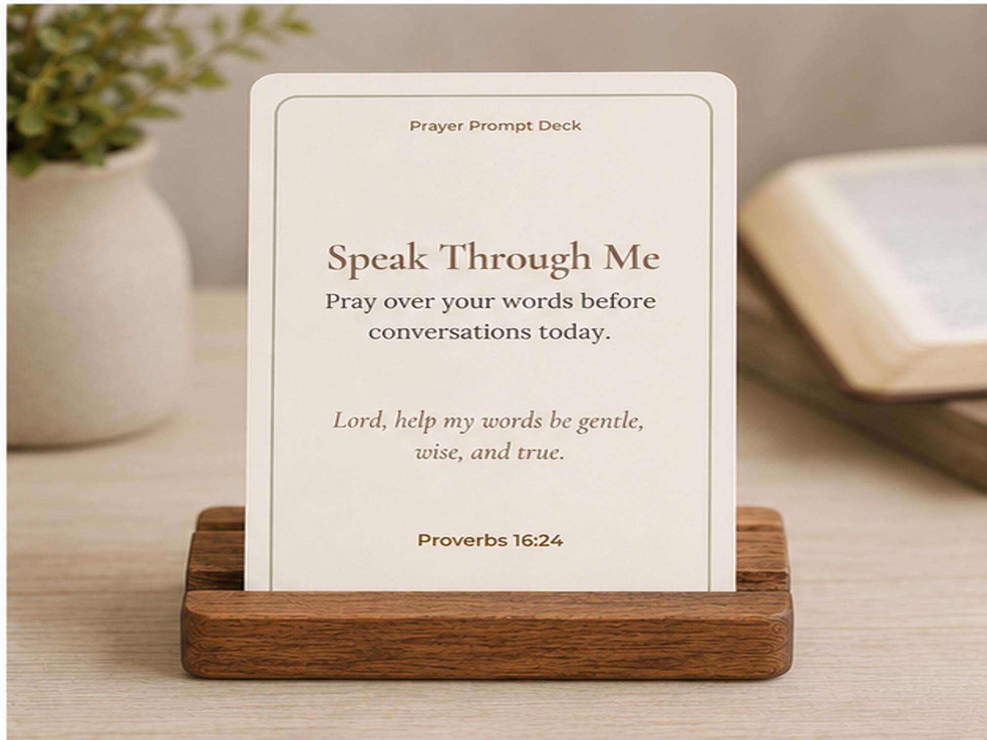 Prayer Prompt Cards | Christian Scripture Daily Devotional Deck