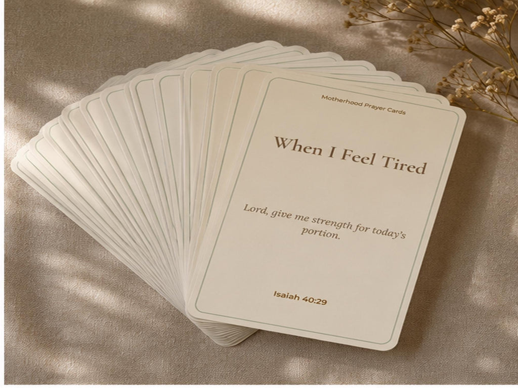 Motherhood Prayer Cards, Christian Scripture Encouragement for Moms