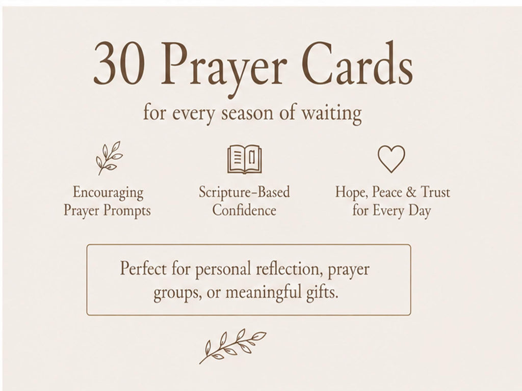 Prayer During Waiting Cards, Scripture Encouragement, Christian Faith Prompts