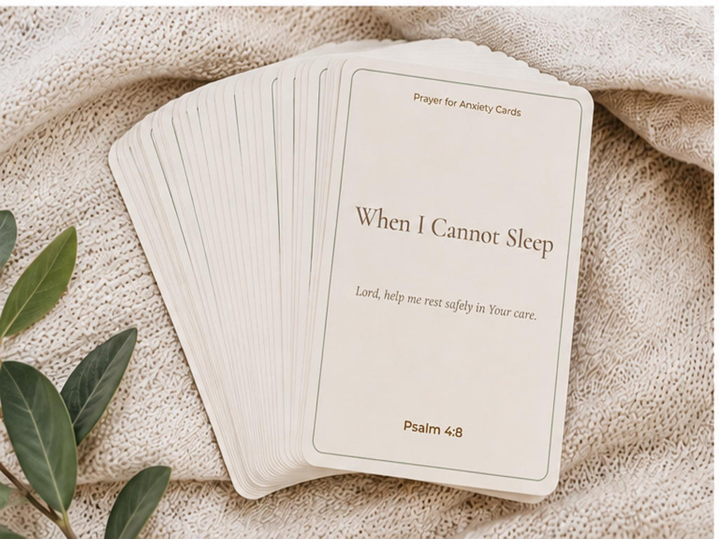 Christian Anxiety Relief Prayer Cards | Scripture Encouragement Gift