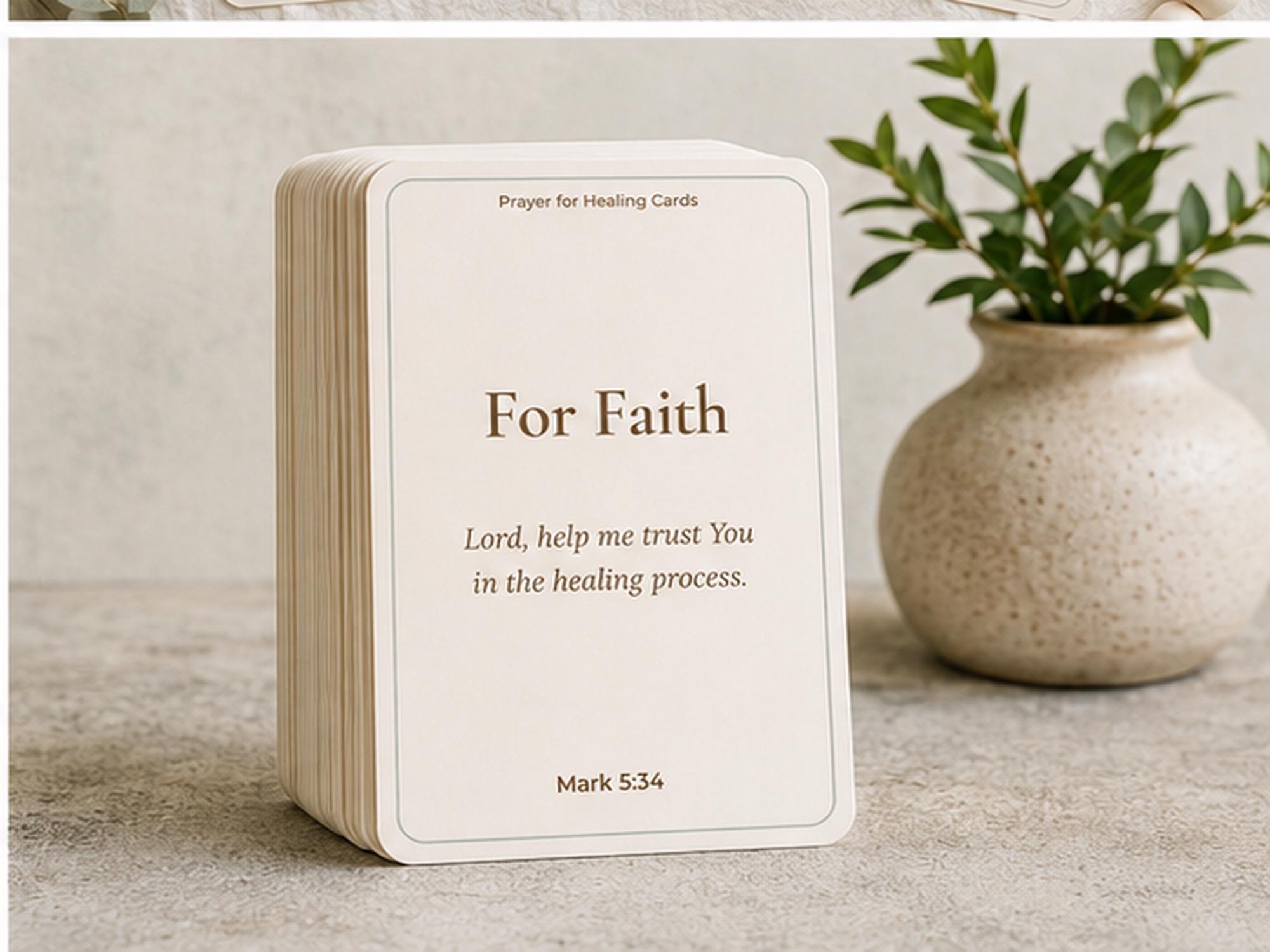 30 Christian Healing Prayer Cards, Scripture Encouragement Bible Verse Set