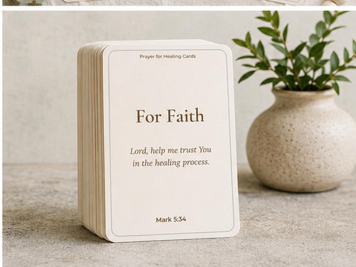 30 Christian Healing Prayer Cards, Scripture Encouragement Bible Verse Set