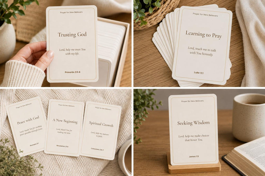 New Believer Prayer Cards, Christian Scripture, Faith Growth, Baptism Gift