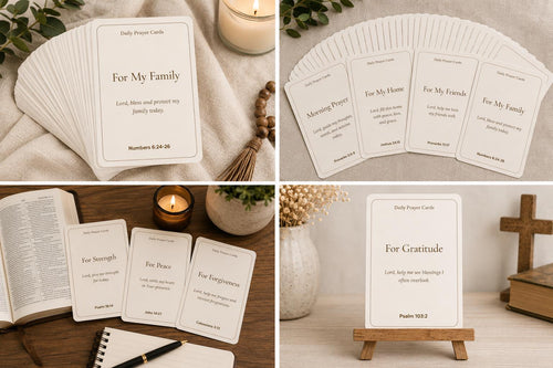 30 Christian Prayer Prompt Cards | Scripture Journal Companion