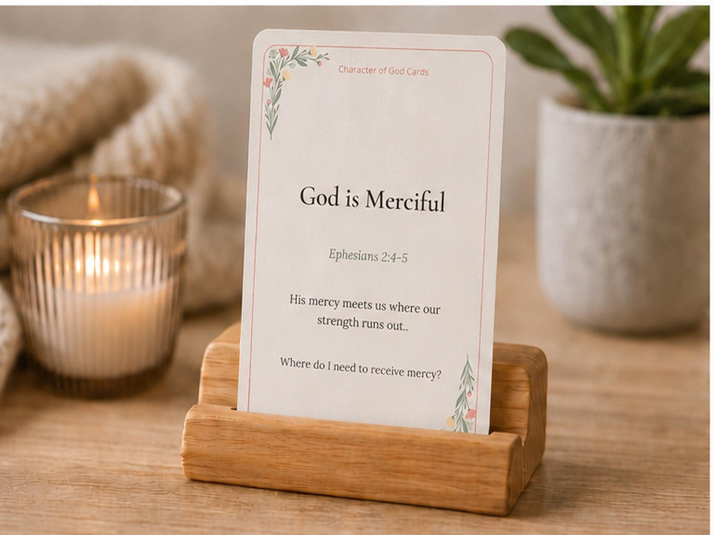 Character of God Scripture Cards, Bible Verse Reflection Devotional Set
