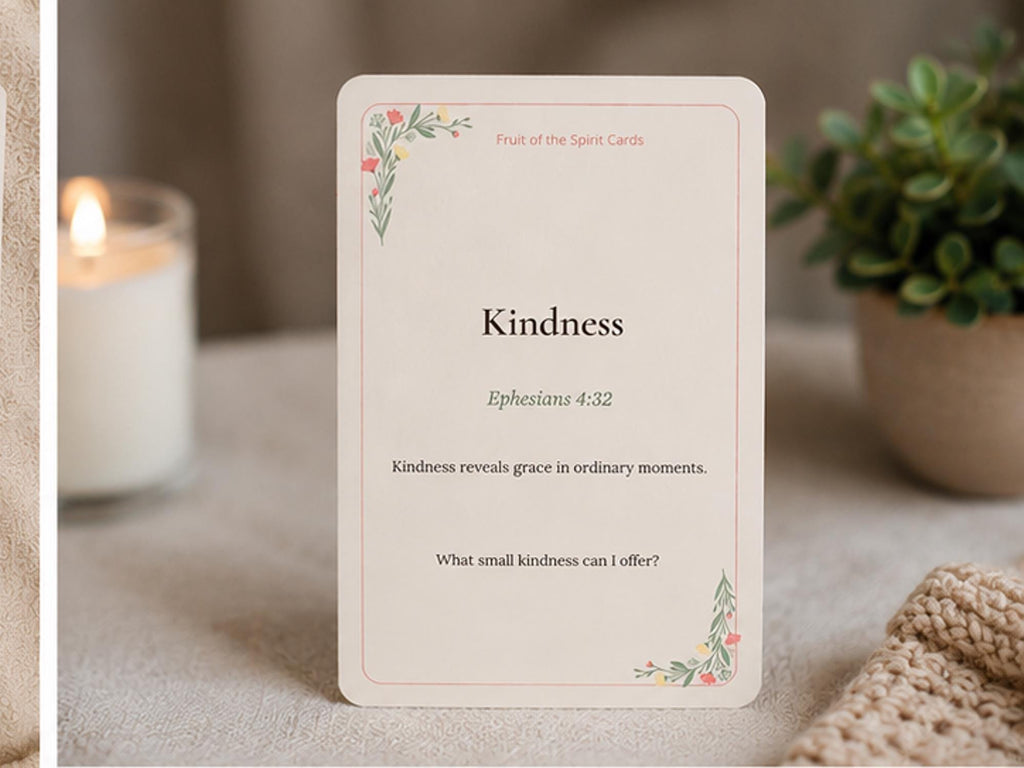 Fruit of the Spirit Reflection Cards | Christian Scripture Bible Study Set