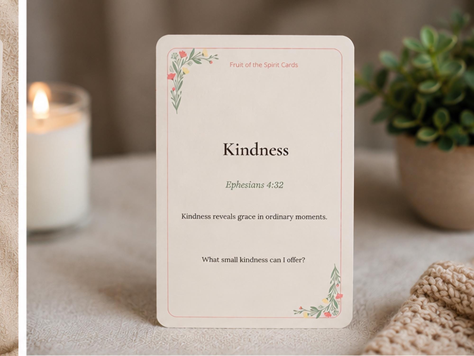 Fruit of the Spirit Reflection Cards | Christian Scripture Bible Study Set