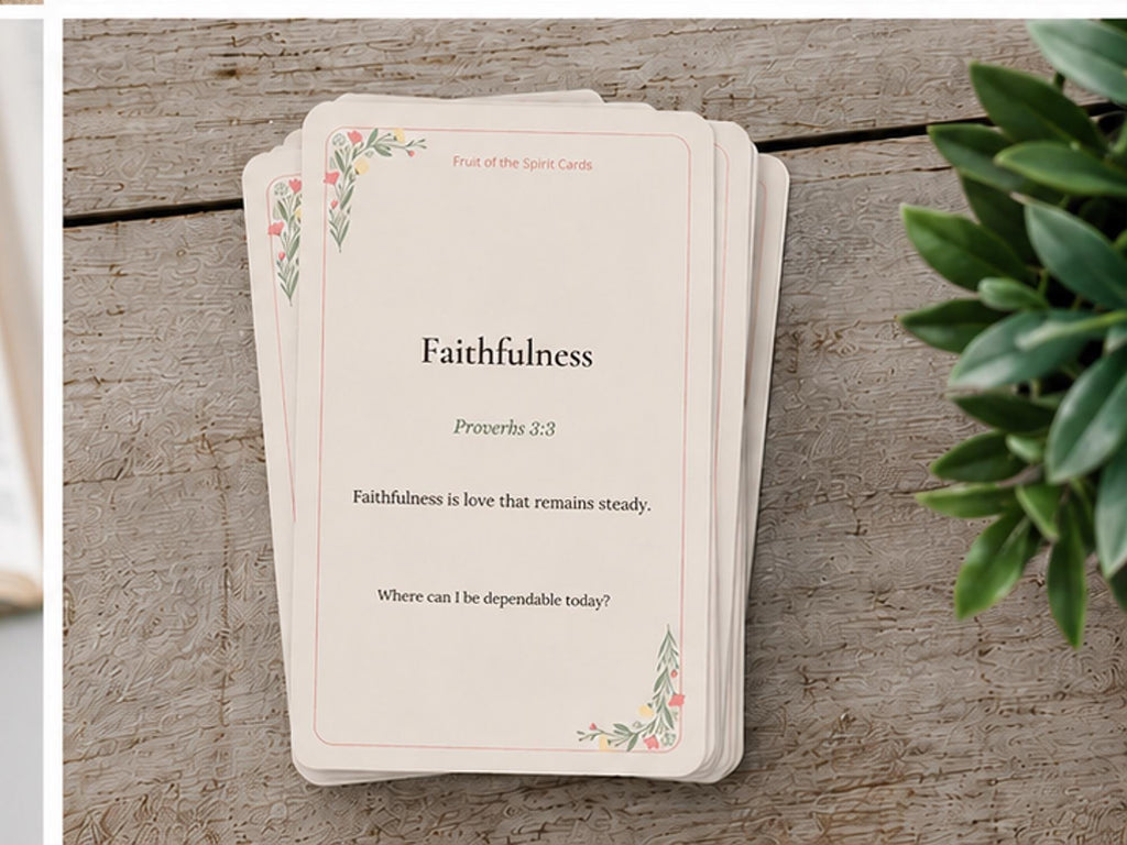 Fruit of the Spirit Reflection Cards | Christian Scripture Bible Study Set