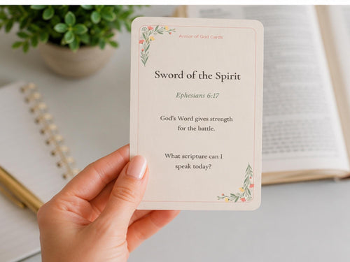 Armor of God Scripture Cards | Ephesians 6 Bible Study Encouragement