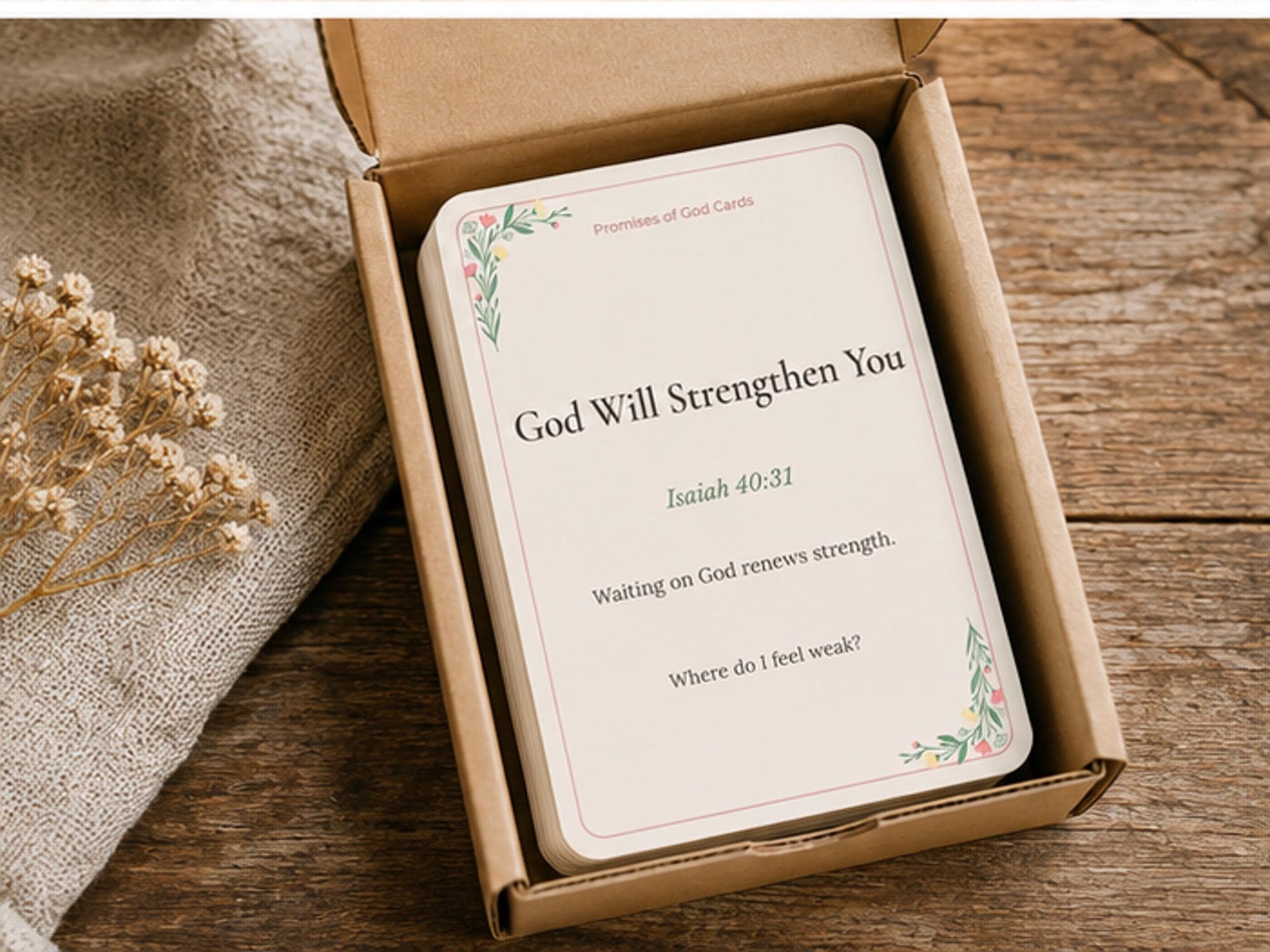 Promises of God Cards Set | Christian Scripture Bible Verse Encouragement Cards