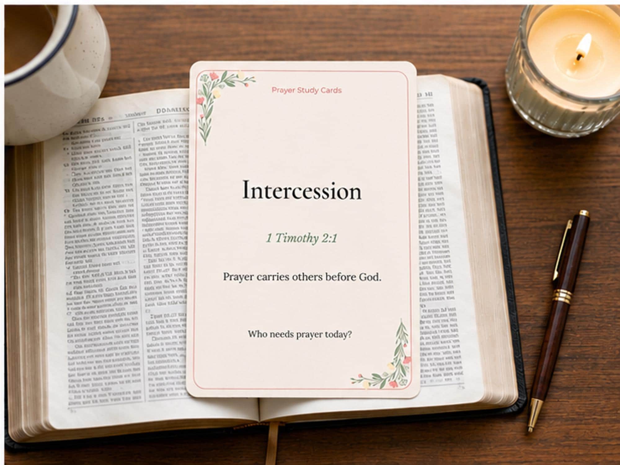 Christian Prayer Study Cards | Scripture Reflection, Bible Study Prompts