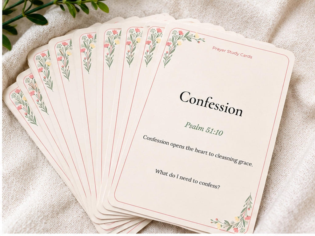 Christian Prayer Study Cards | Scripture Reflection, Bible Study Prompts