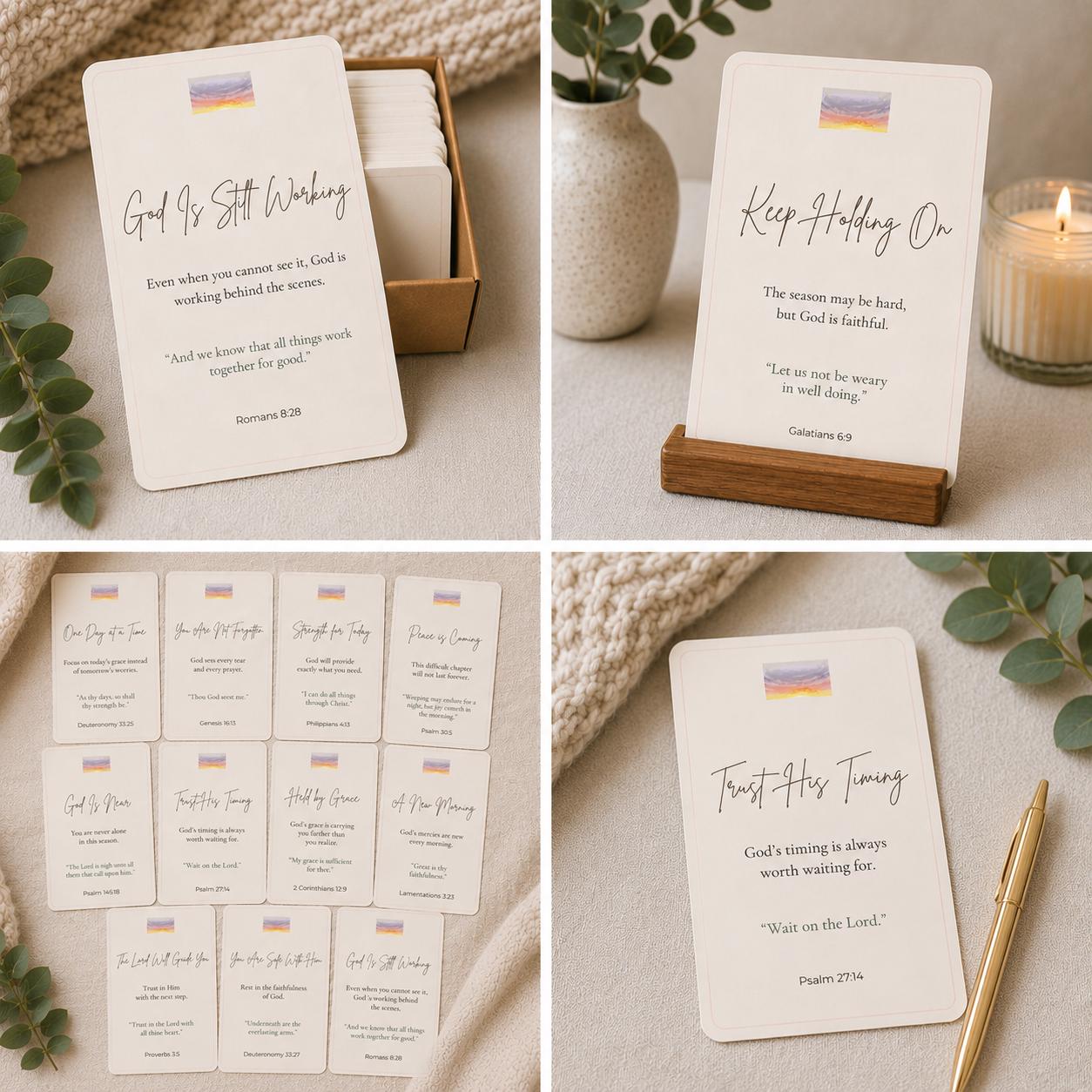 Christian Encouragement Cards, Scripture Verses, Comfort Gift for Women