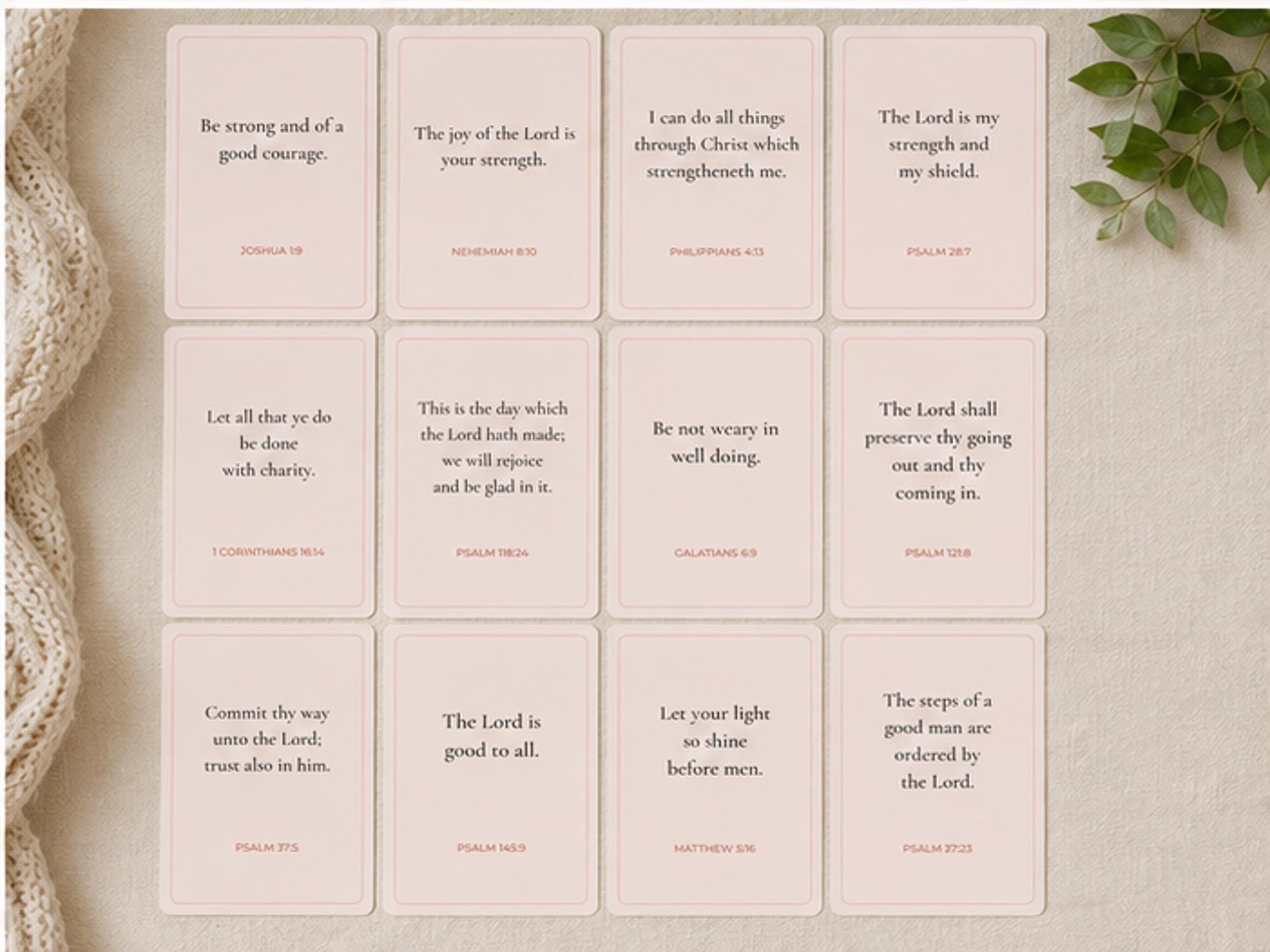 Encouragement Scripture Cards, Christian Women Gift, Bible Verse Set, Faith Cards