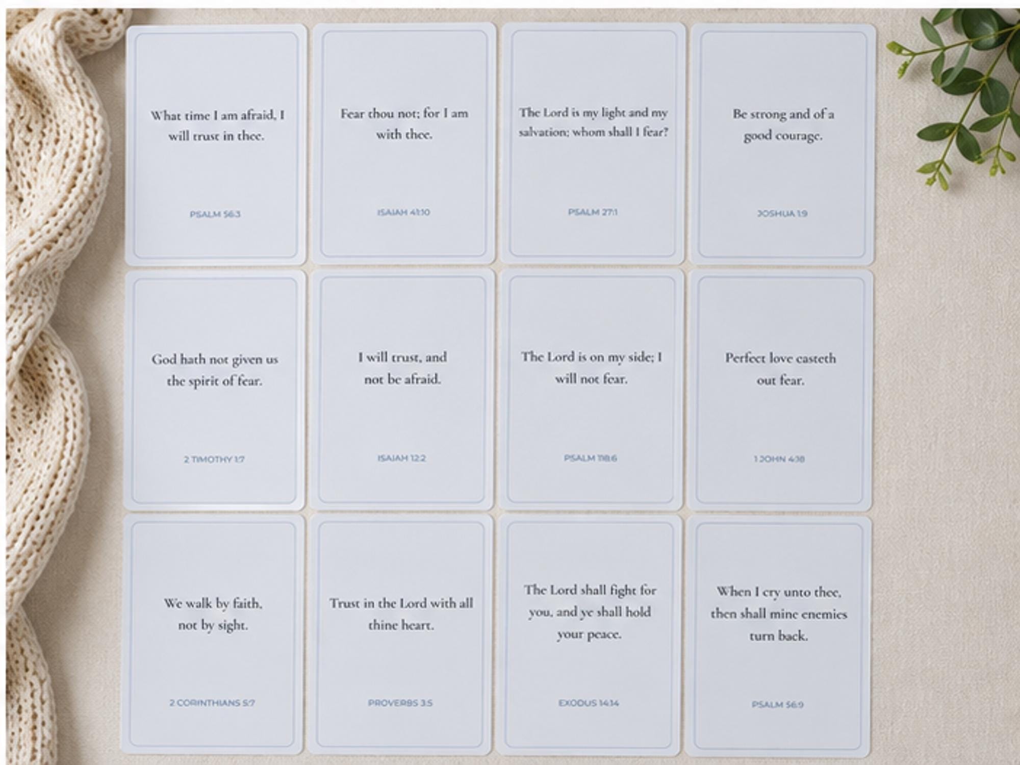 Faith Over Fear Scripture Cards, Christian Encouragement, Bible Verse, Anxiety Support Gift