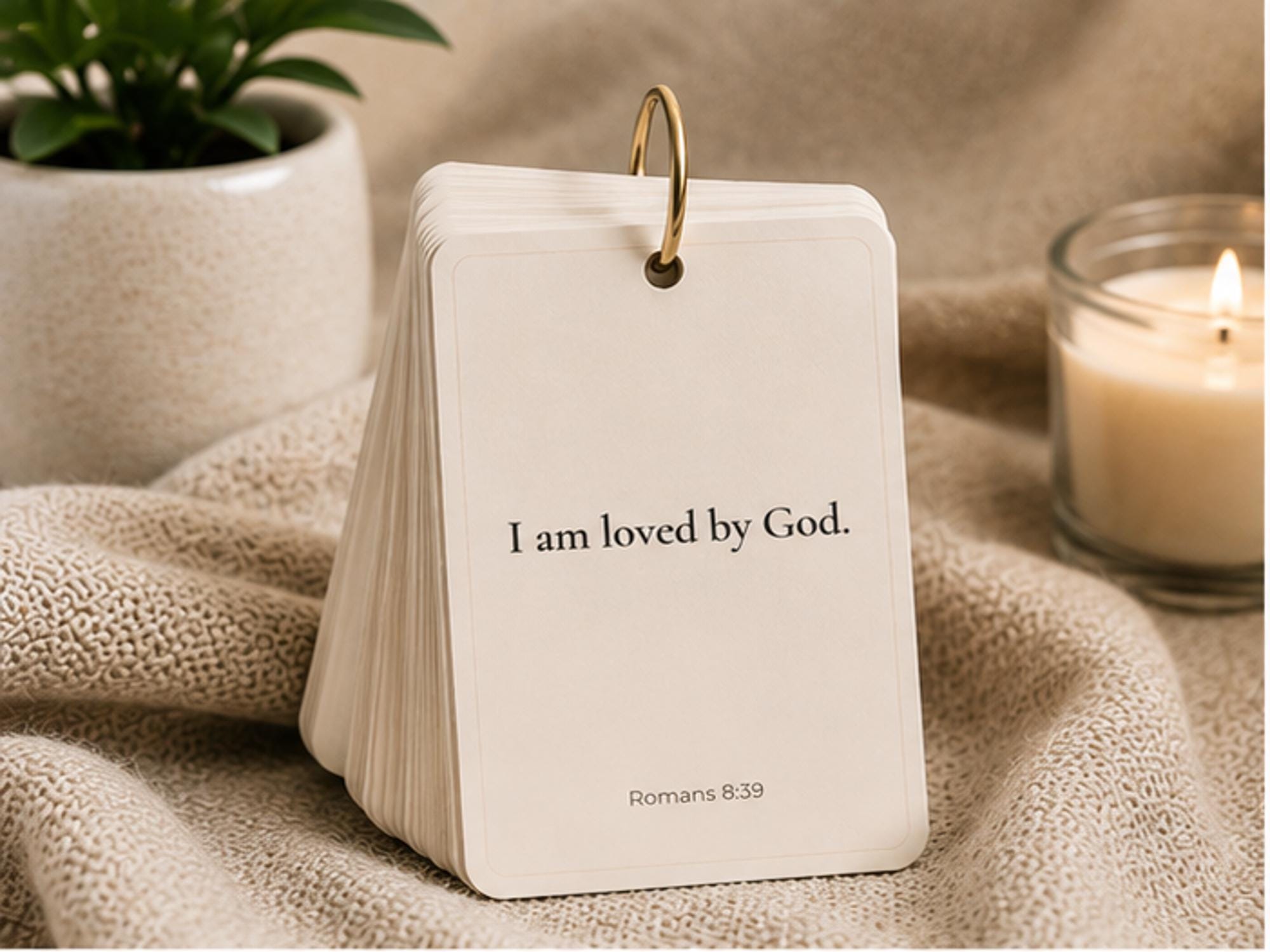 Faith Affirmation Ring Cards, Identity in Christ Scripture, Biblical Encouragement Set