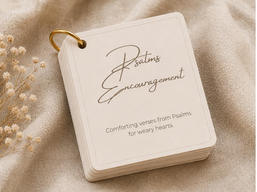 Psalms Encouragement Scripture Cards | Bible Verse Ring, Christian Gift