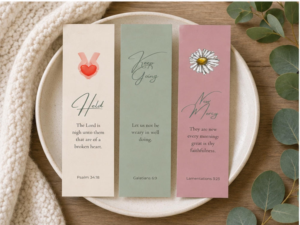 Scripture Bookmark Set | Christian Bible Verse Cardstock (Set of 3)