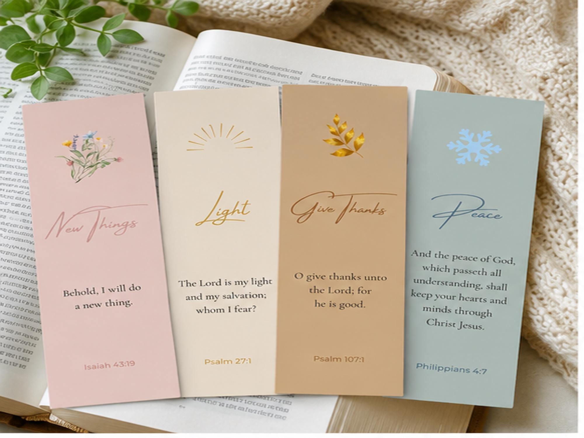 Seasonal Scripture Bookmarks | Christian  Bible Study Aids