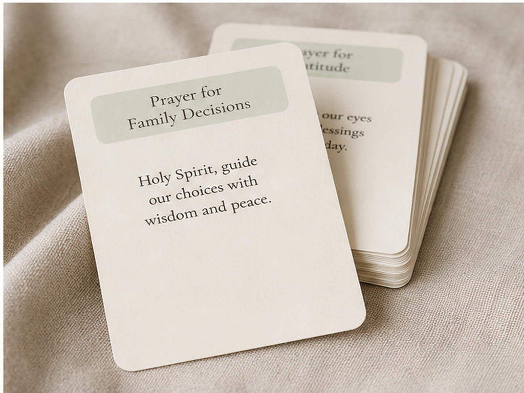 Family Prayer Cards, Christian Devotional, Catholic Faith Resource, Parents Home Resource