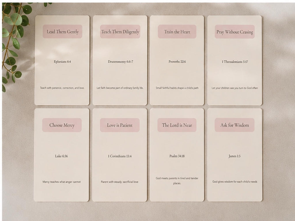 Catholic Parenting Scripture Cards | Bible Verse Encouragement (Set of 20)