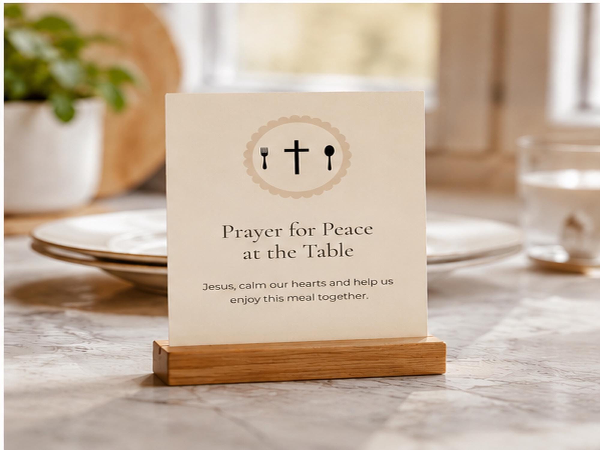 Catholic Mealtime Prayer Cards | Set of 18, Family Dinner Grace Before Meals