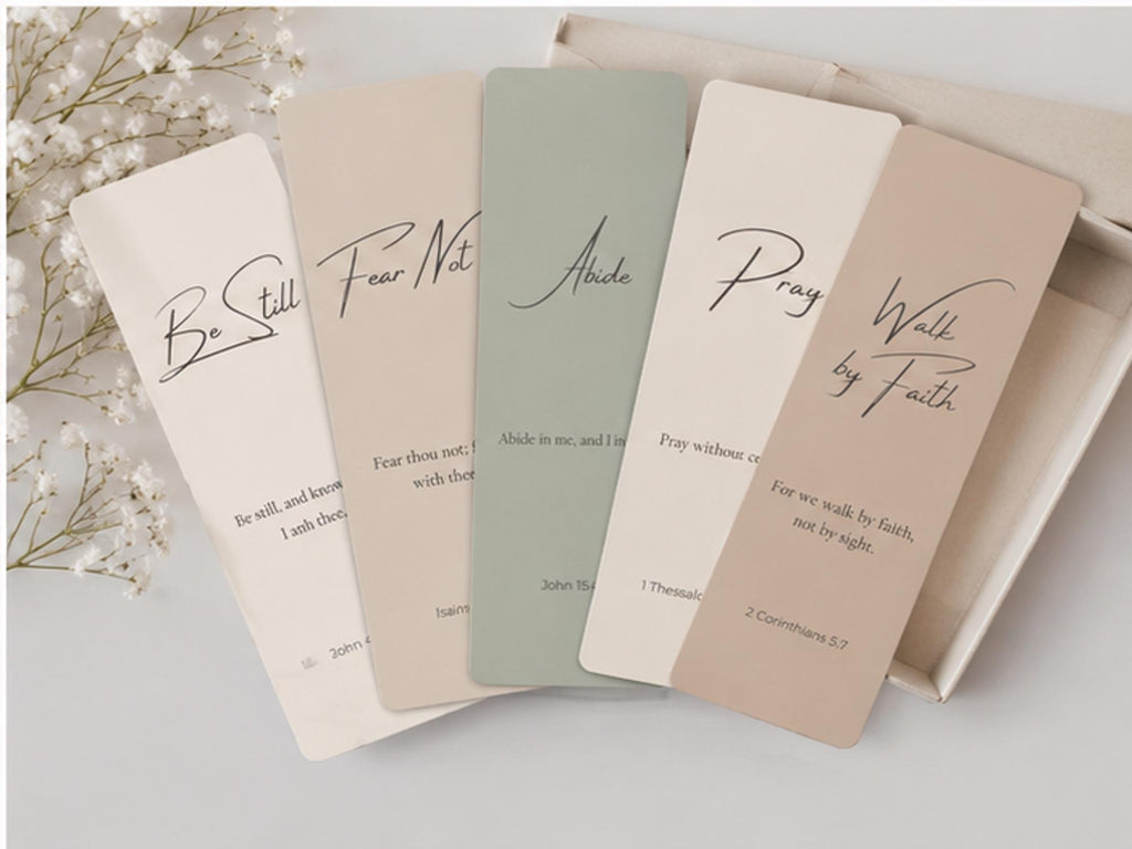 Scripture Bookmark Set, Minimalist Bible Verse Christian Gift